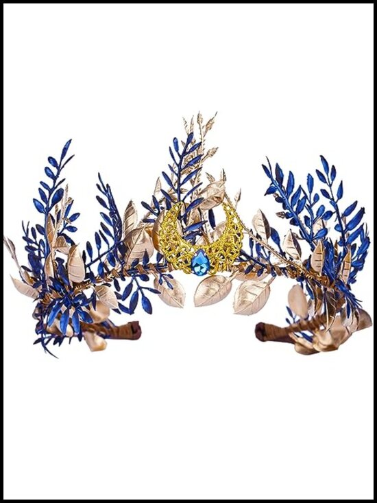 Woodland Elf Crown Floral Tiara Hair Accessory for Women Renaissance Renfaire main image 4